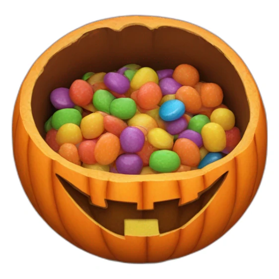 Jack o lantern bowl of candy sticker