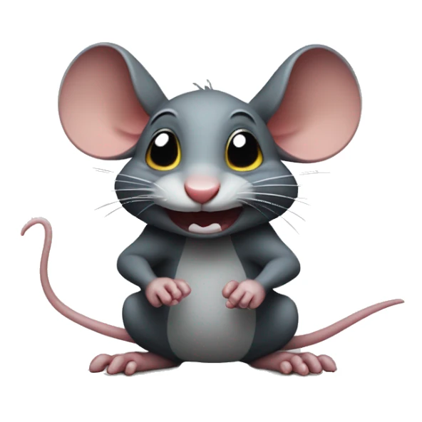 Mischievous rat, rubbing its paws together in an evil way sticker