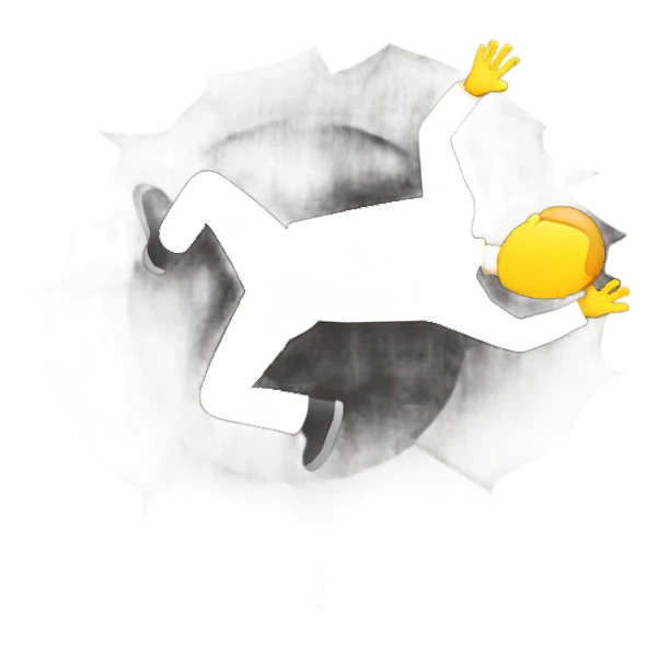 man falling in a hole emoji sticker