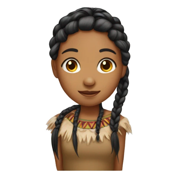 Native girl with braids  sticker