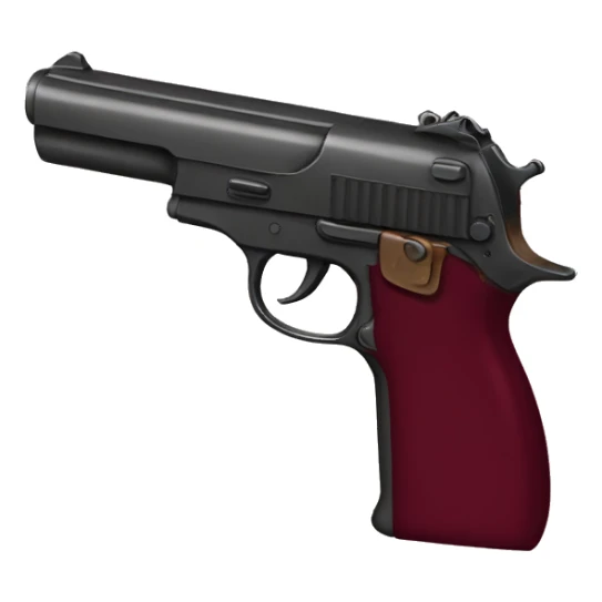 Burgundy gun sticker