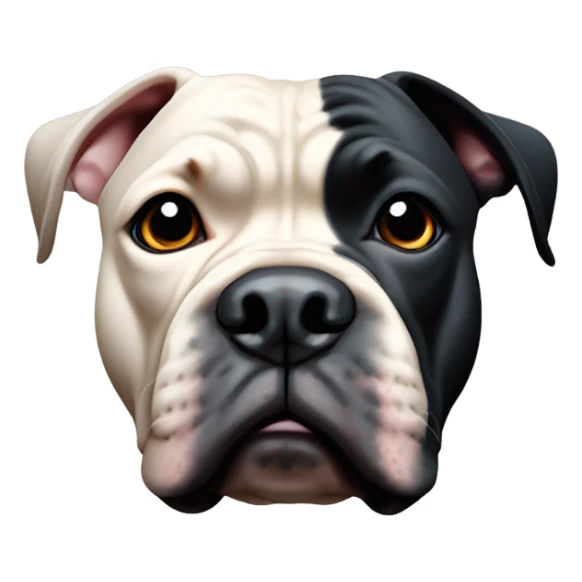 black american bully with black nose sticker