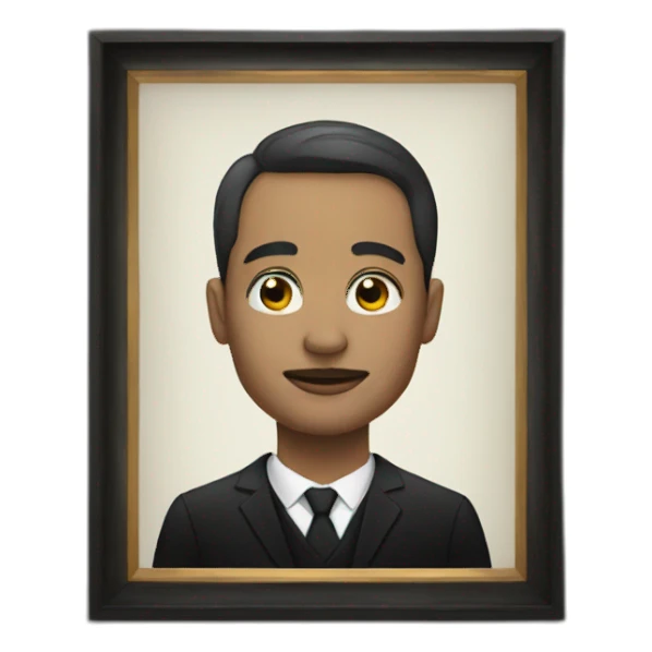 funeral portrait in a frame sticker