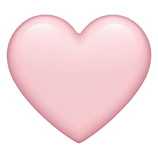 White heart with light pink outline sticker