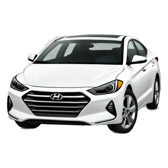 White Hyundai Elantra car  sticker