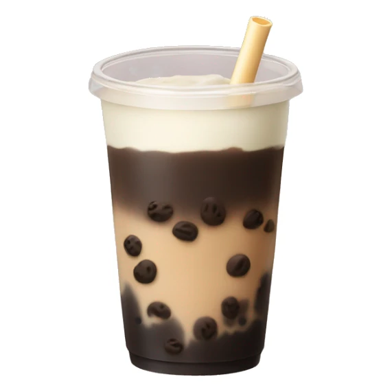 Boba milk tea no face sticker