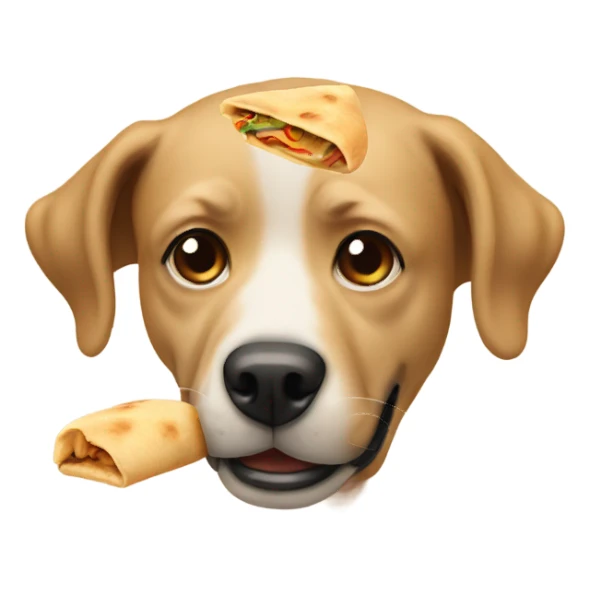 Dog eat pita sticker