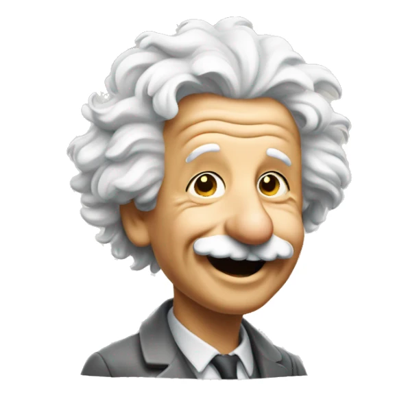 happy abert einstein vawes with hand sticker