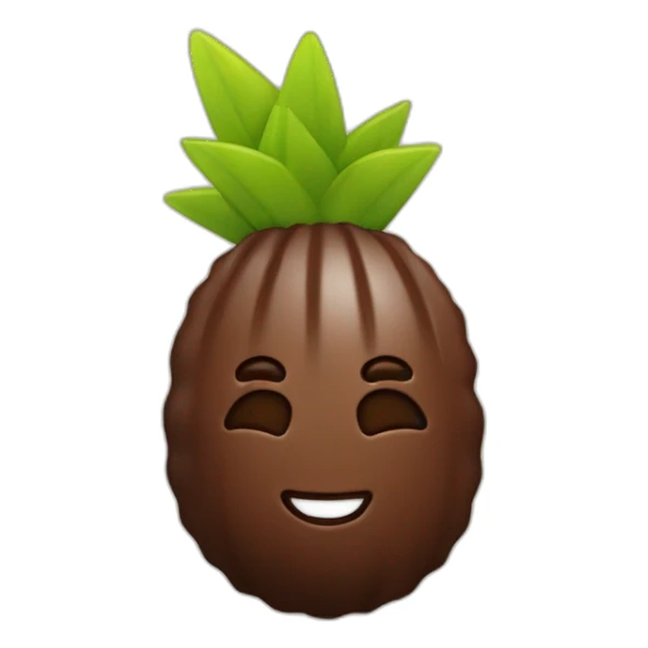 dulce de chocolate en forma de piña sticker