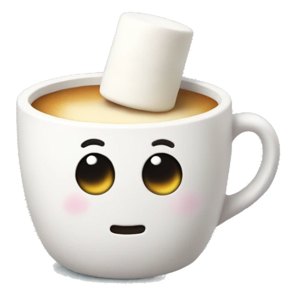 Marshmallow in the cup sticker