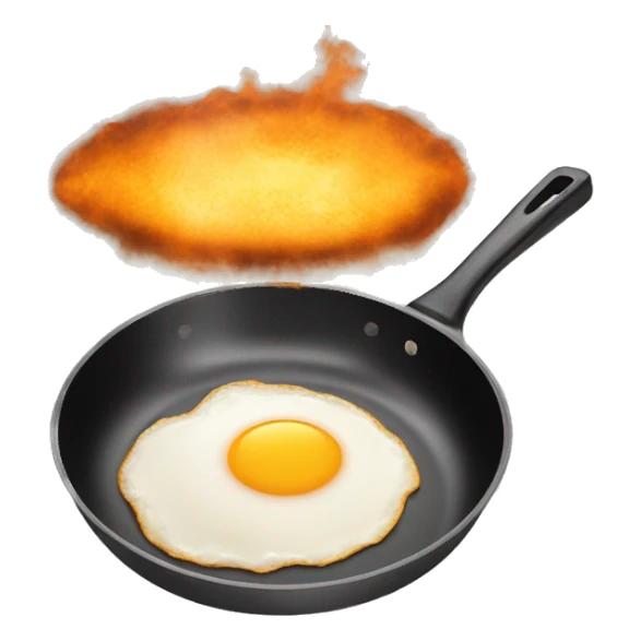 fired egg in a frying pan sticker