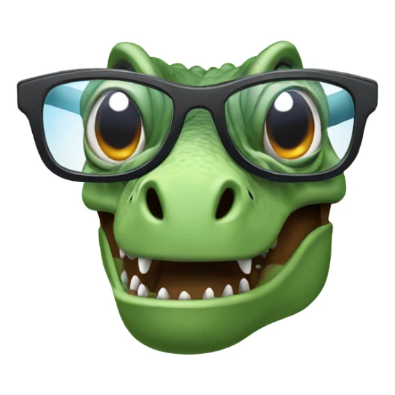 dinosaurio con lentes sticker