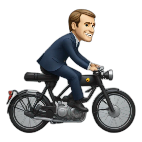 Macron on a bike sticker