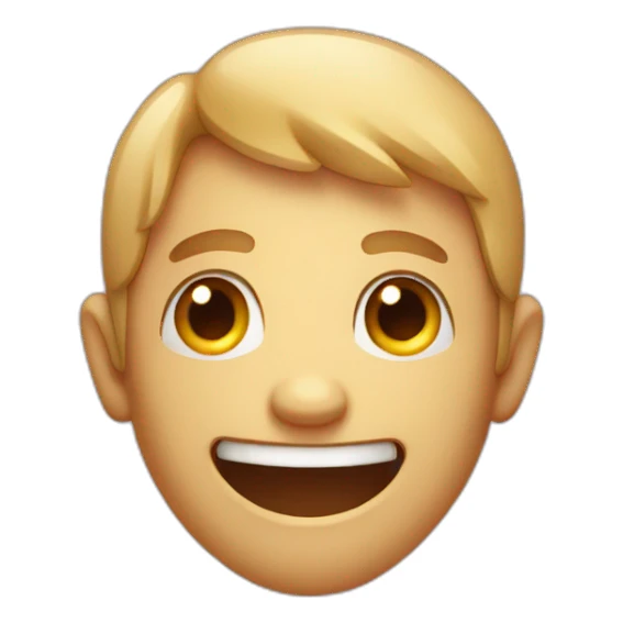 scary and gentle smiling face sticker