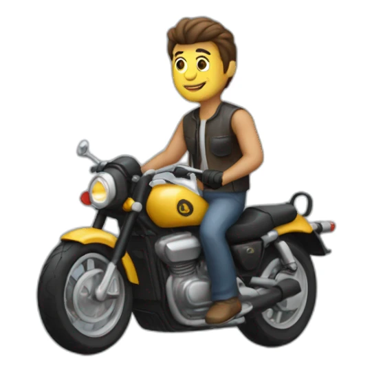 Homme sur moto sticker