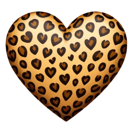 Leopard hjerte  sticker