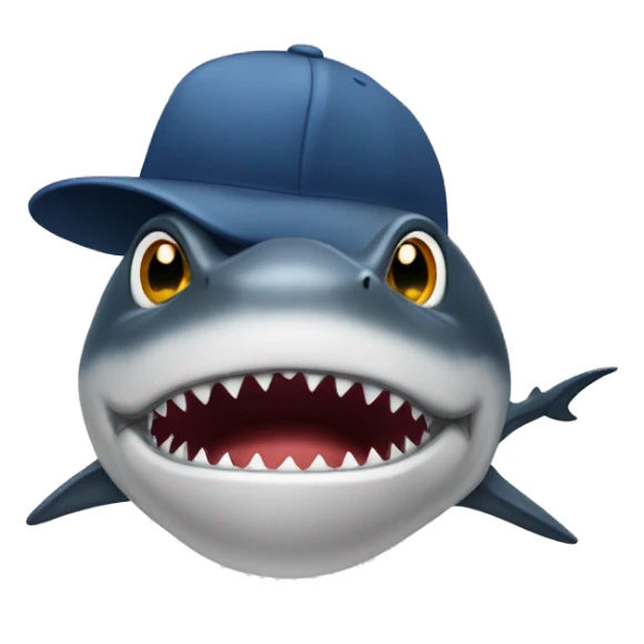 Tiburón con gorra para atrás  sticker