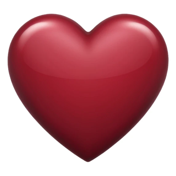 Maroon heart sticker