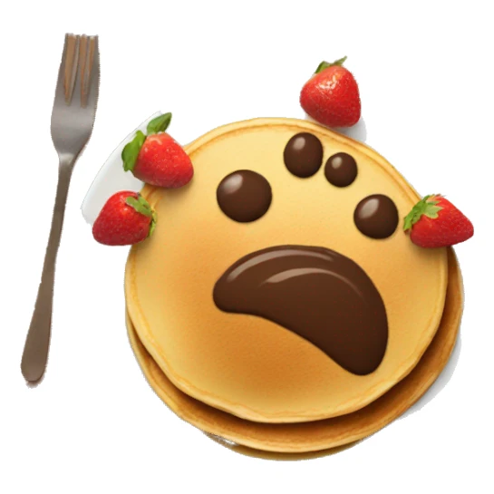 Pancake with chocolate and fruit  sticker