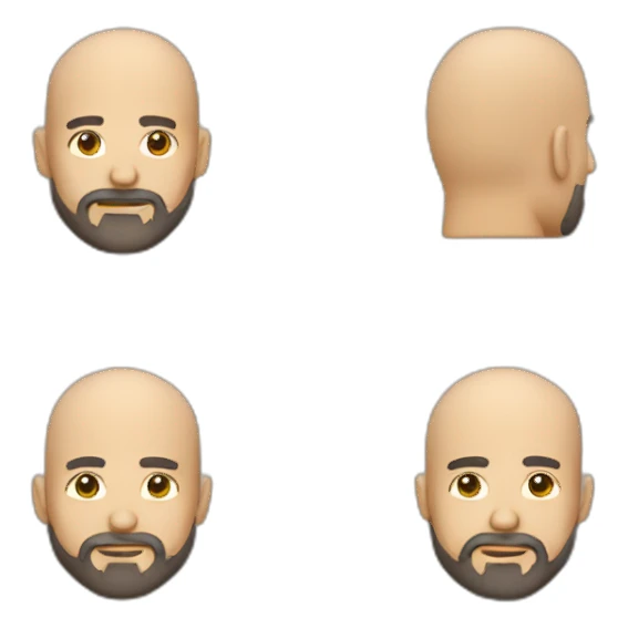 Balding Asian Latino with beard sticker
