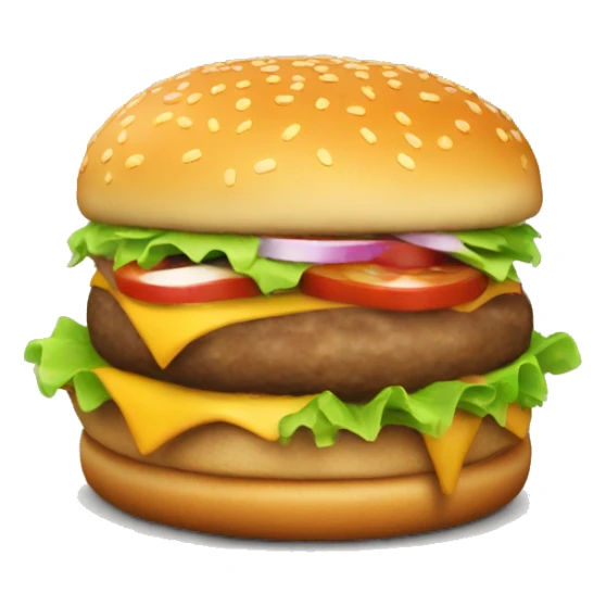 burger emoji 3d, ios style sticker