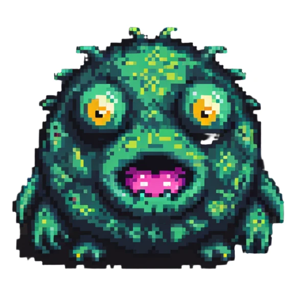Blob monster with one eye sticker