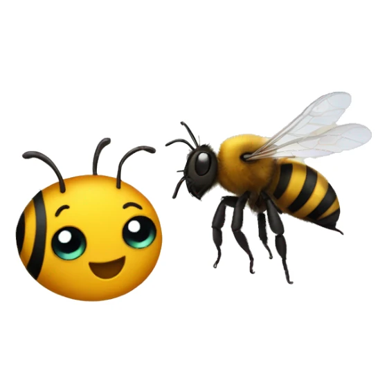 Bee and spider  sticker