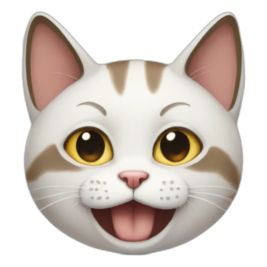 Emotional cat sticker