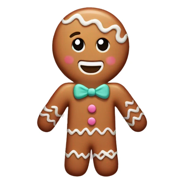 Pastel gingerbread man sticker