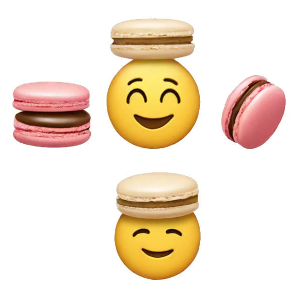 Macron and macaron sticker