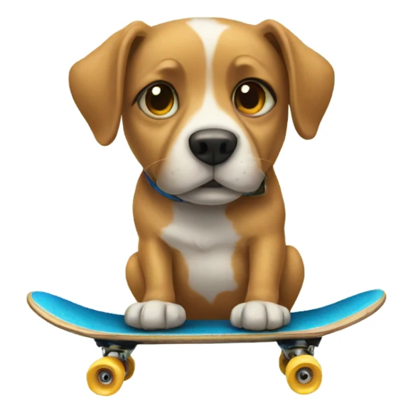 Dog on a skateboard  sticker