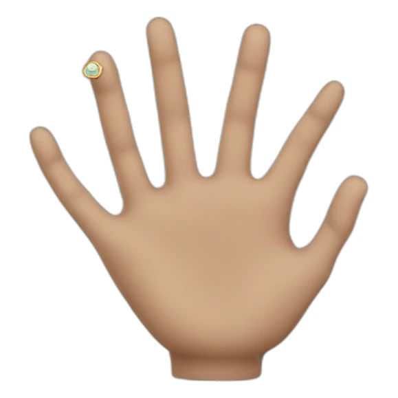 mano con anillo sticker