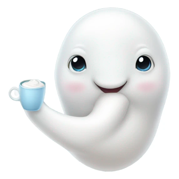 Beluga drinking coffee  sticker