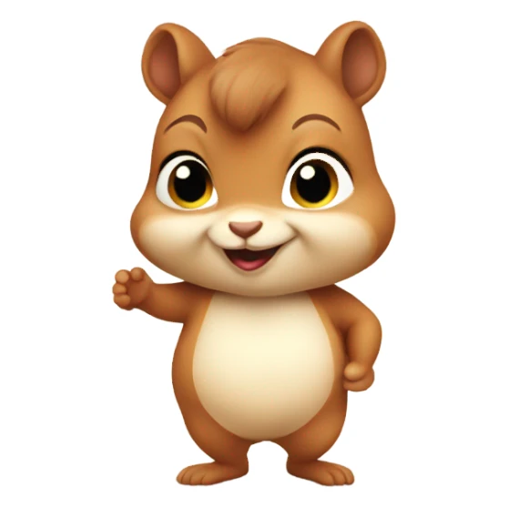 fat baby cute squirrel  sticker