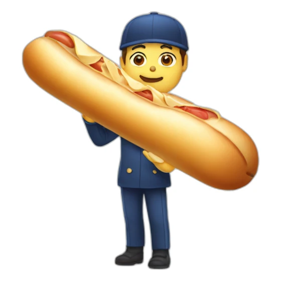french eating baguette sticker