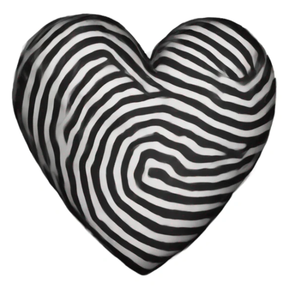 black and white striped heart  sticker
