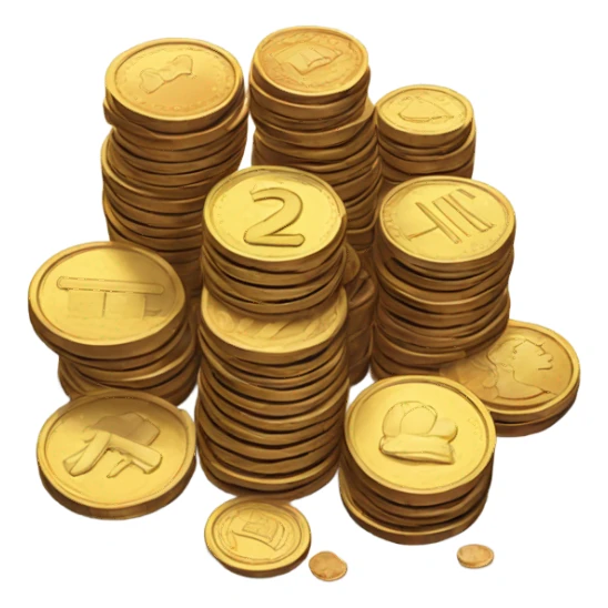coins stacked sticker