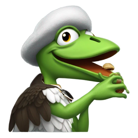 Philadelphia eagle eating Kermit the frog sticker
