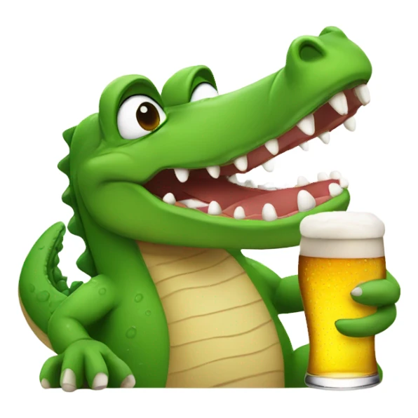 Croc with beer sticker