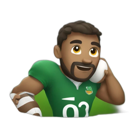 The rugby player sticker