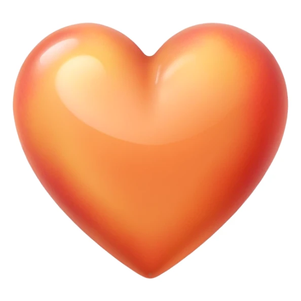 Peach coloured heart sticker