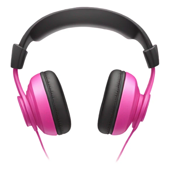 pink headphones with bows sticker
