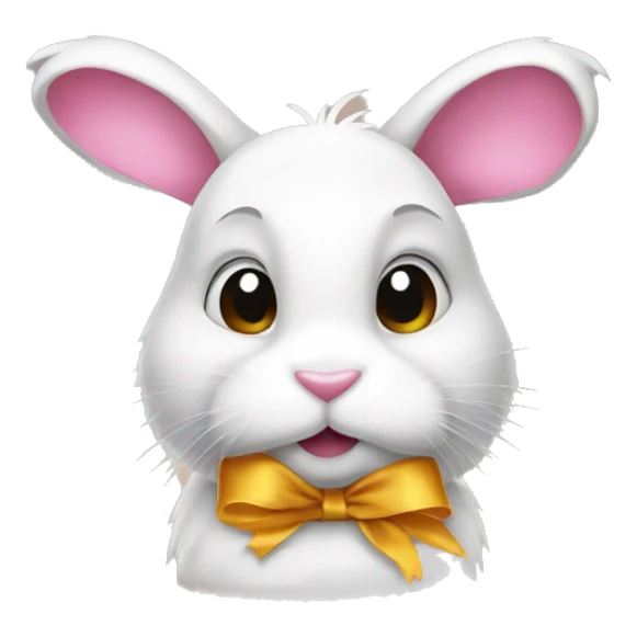 bunny with a ribbon  sticker