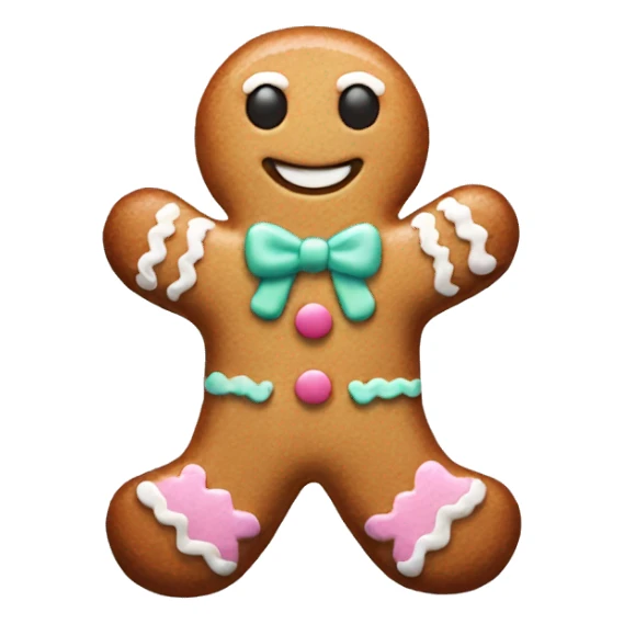 Pastel gingerbread man sticker