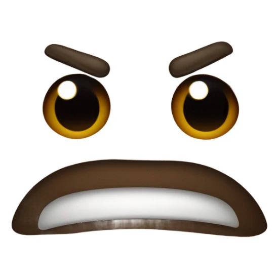 Poop with mad face sticker