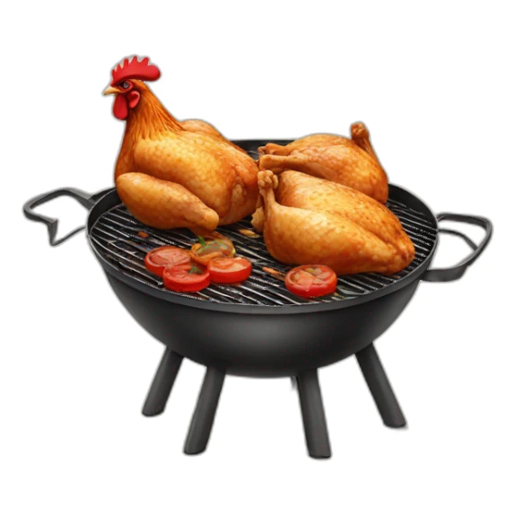 Chicken grill cooking sticker