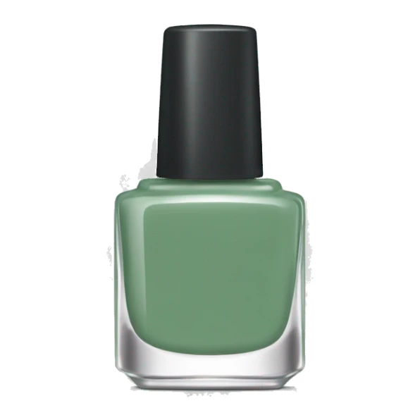 Sage green nail polish bottle sticker