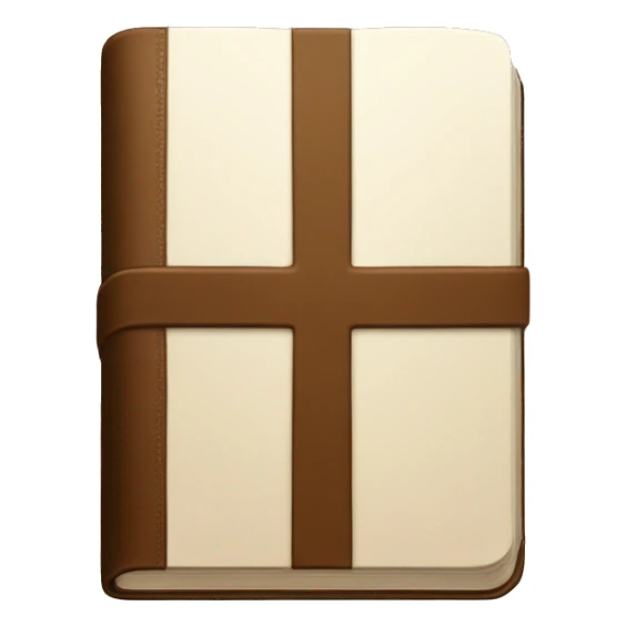 Bible brown with a cross sticker
