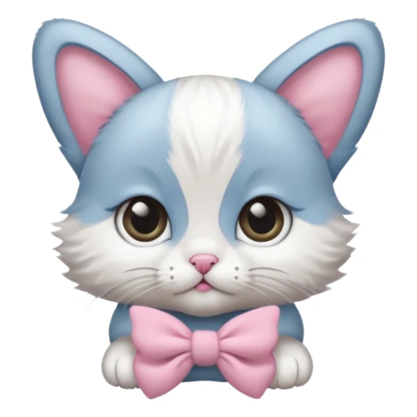 Bébé chat avec un noeud papillon rose sticker