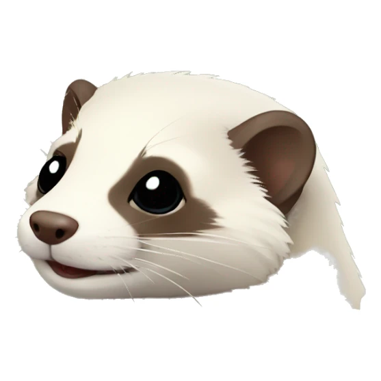 Ferret with flowers sticker